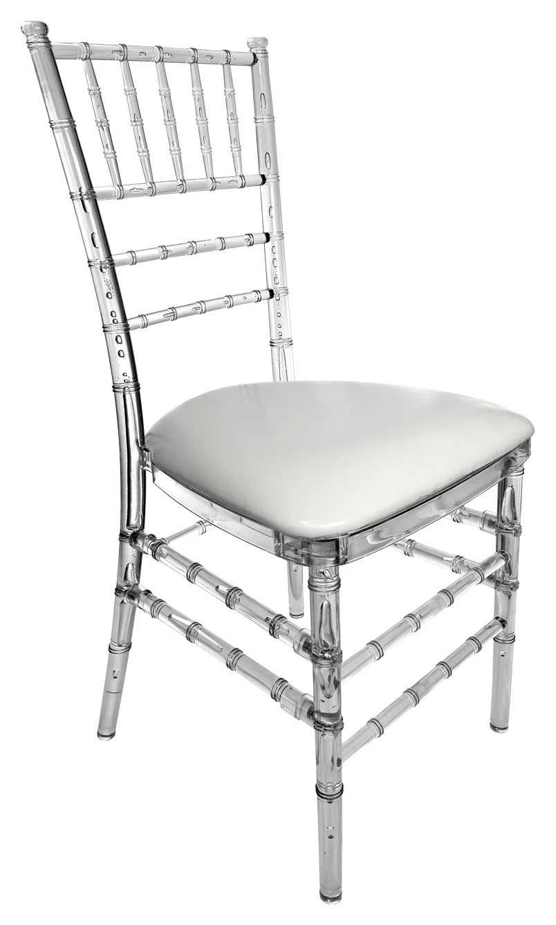 Стул "Тиффани" прозрачный с подушкой из эко-кожи