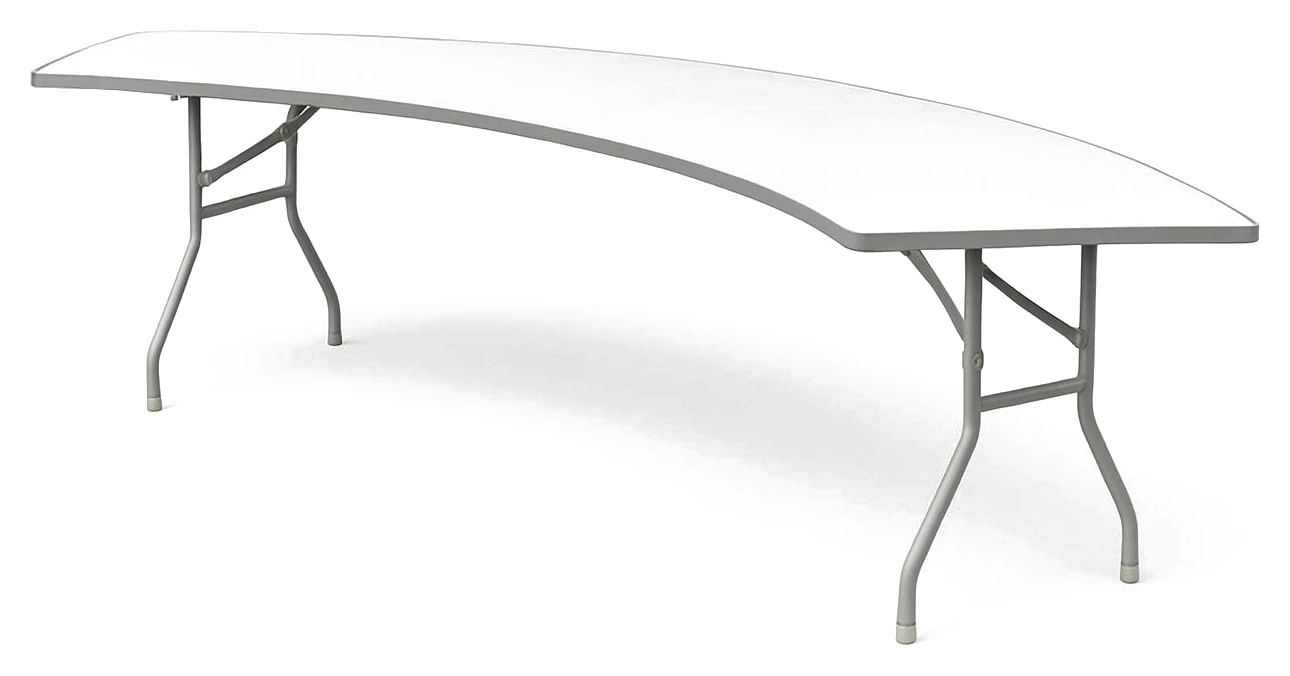 Банкетный стол "Вольф" волна большой белый