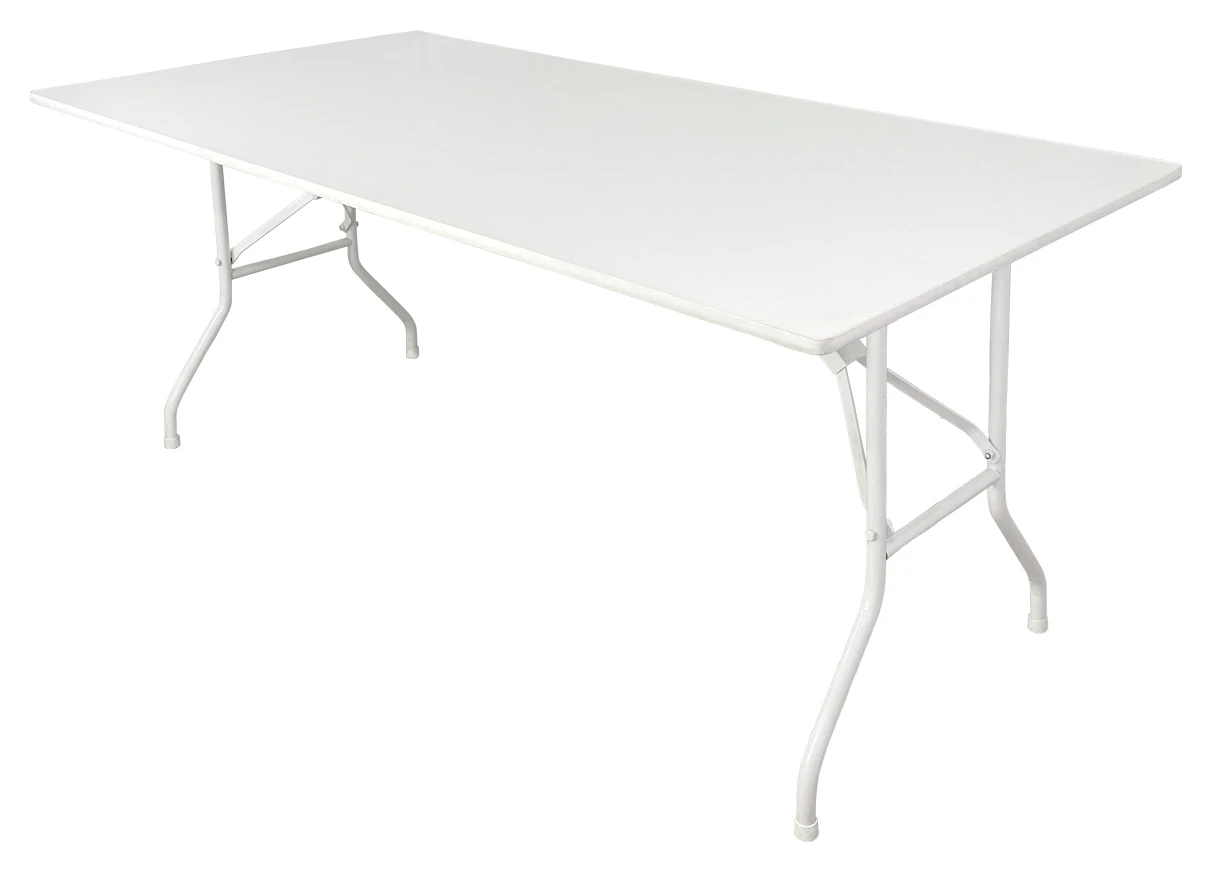 Банкетный стол "Вольф" прямоугольный белый 240