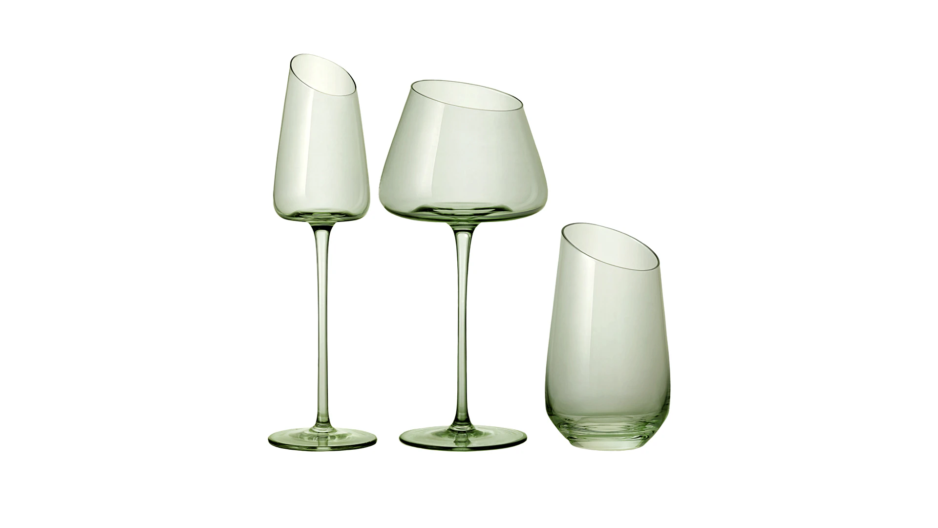 Набор бокалов "Роулинг" зеленых