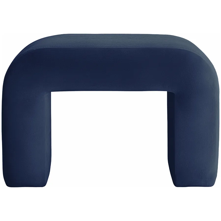 Пуфик "Боу" мини | темная ночь бархат - Фото миниатюра 1