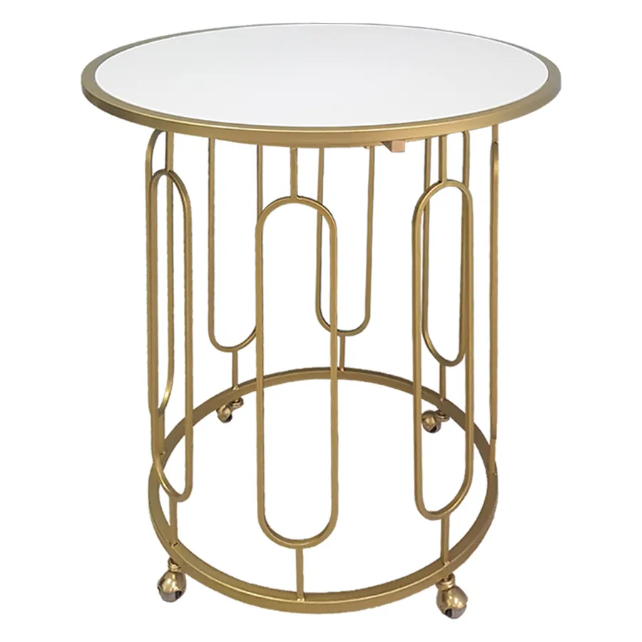 Стол "Бестла" на колесиках золотой - Фото миниатюра 1