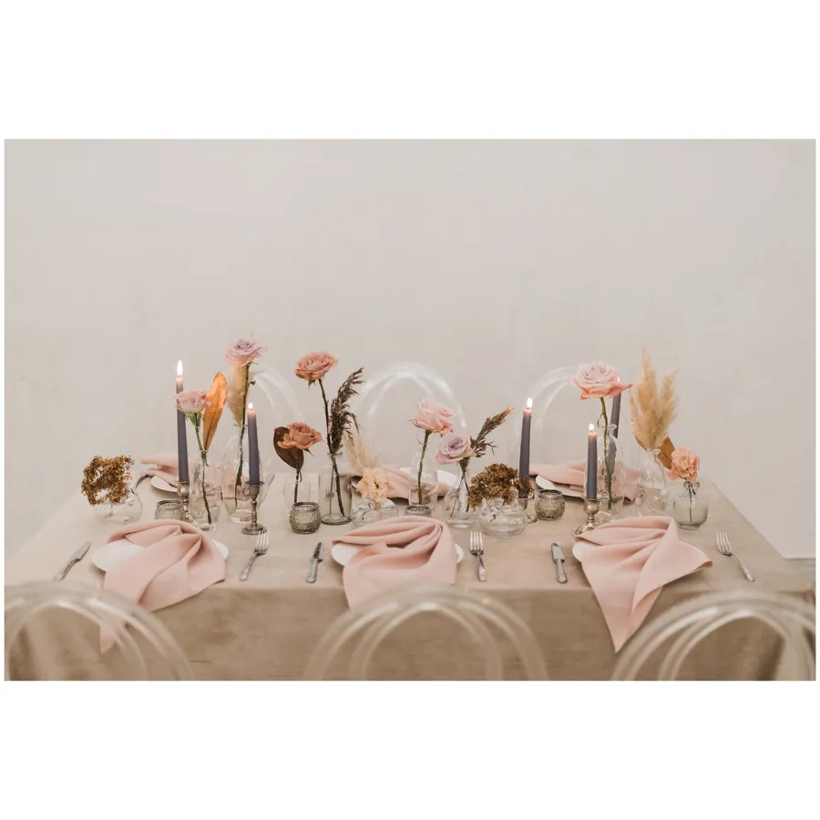 Скатерть бархатная "Бета" капучино прямоугольная - Фото миниатюра 3