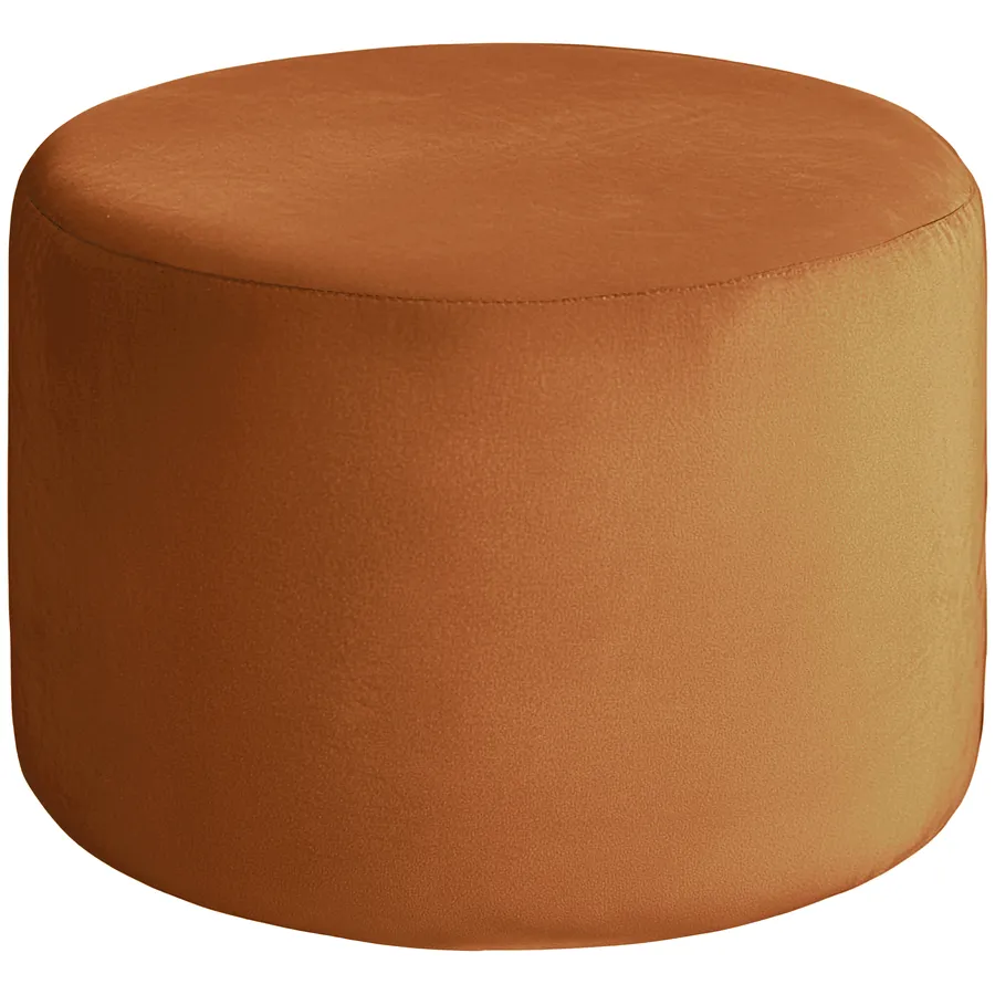 Пуфик "Фуфик"миди рыжая лиса бархат - Фото миниатюра 1