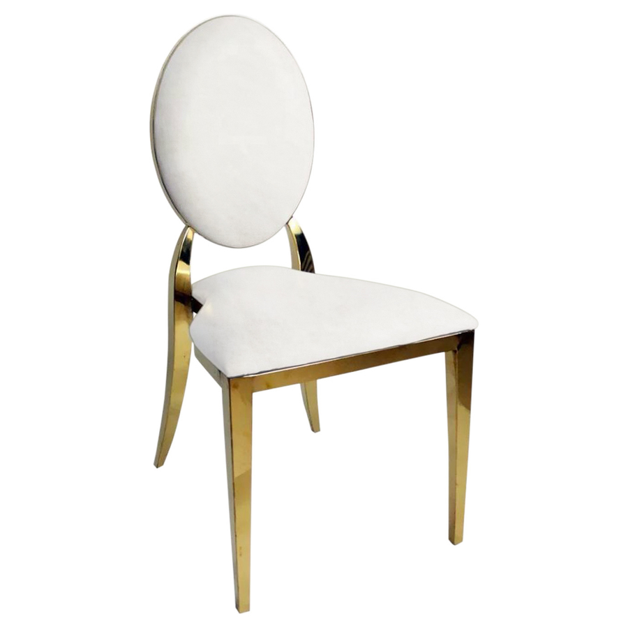 Стул "Вашингтон" золотой, жемчужный бархат - Фото миниатюра 1