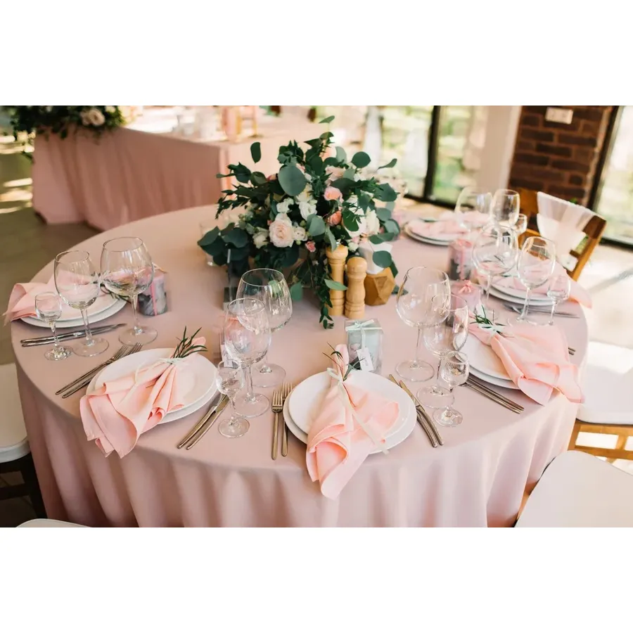 Скатерть "Альфа" латте круглая - Фото миниатюра 4