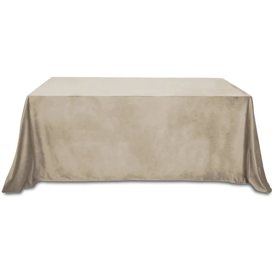 Скатерть бархатная "Бета" капучино прямоугольная - Фото миниатюра 1