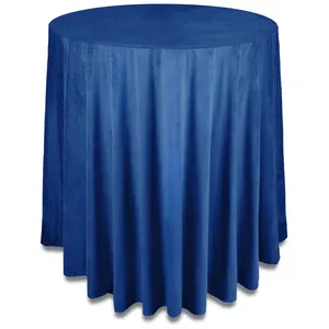 Скатерть бархат "Бета" синий Ван Гога для коктейльного стола