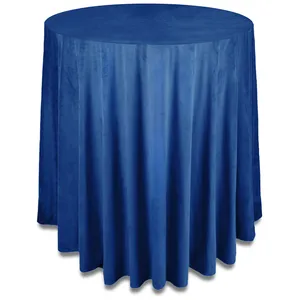 Скатерть бархат "Бета" синий Ван Гога для коктейльного стола