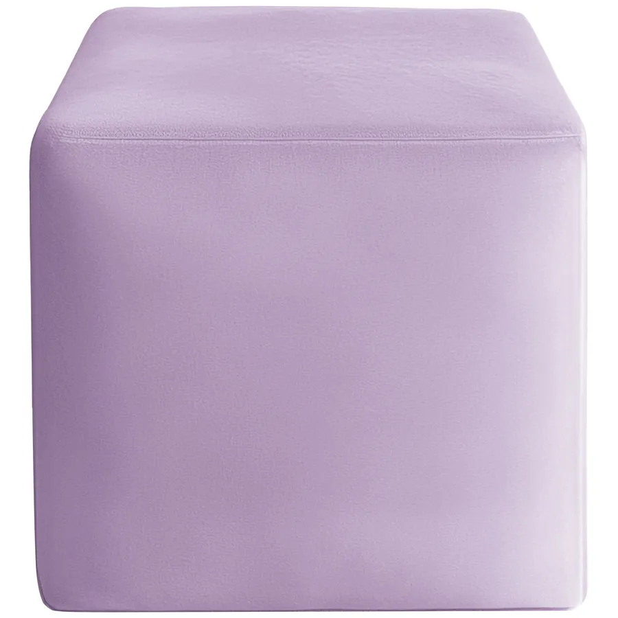 Чехол пуфик "Квадро" | сиреневая дымка бархат - Фото миниатюра 1