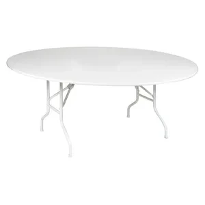 Банкетный стол "Вольф" круглый белый 180