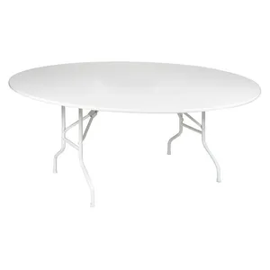 Банкетный стол "Вольф" круглый белый 180