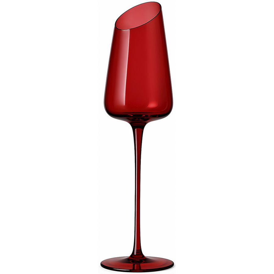 Бокал "Роулинг" гранатовый под шампанское - Фото миниатюра 1