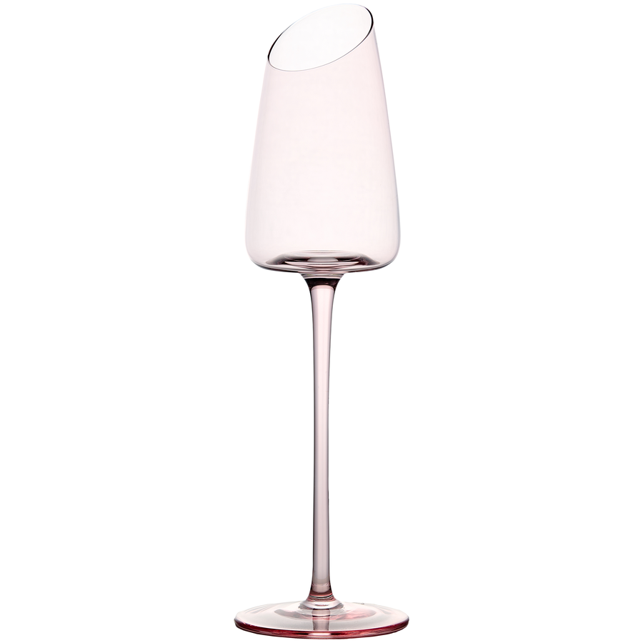 Бокал "Роулинг"  пыльно-розовый под шампанское - Фото миниатюра 1