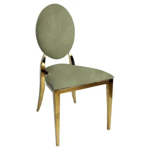 Стул "Вашингтон" золотой, светло-зеленый бархат