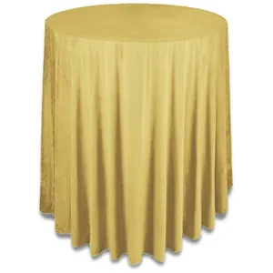 Скатерть бархат "Бета" золотая горчица для коктейльного стола