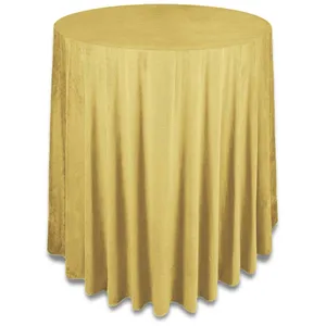 Скатерть бархат "Бета" золотая горчица для коктейльного стола