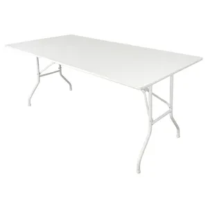 Банкетный стол "Вольф" прямоугольный белый 240