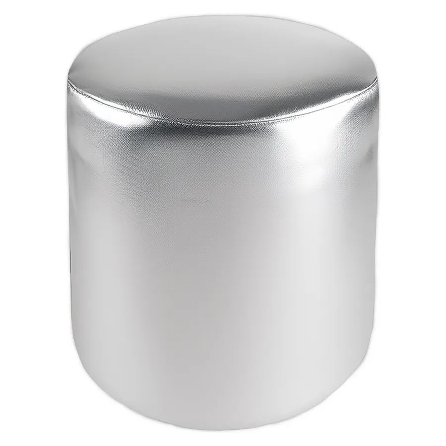 Чехол пуфик "Фуфик" мини серебро - Фото миниатюра 1