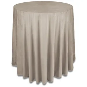 Скатерть бархат "Бета" капучино для коктейльного стола