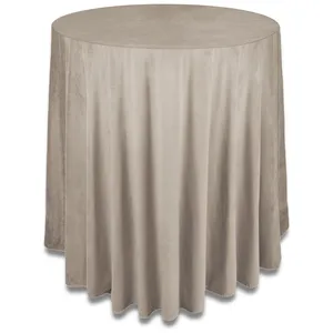 Скатерть бархат "Бета" капучино для коктейльного стола