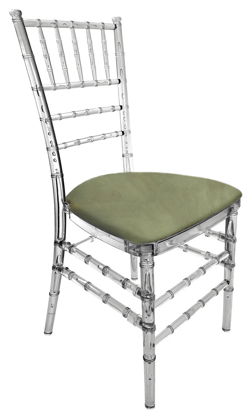 Стул "Тиффани" прозрачный, светло-зеленый бархат