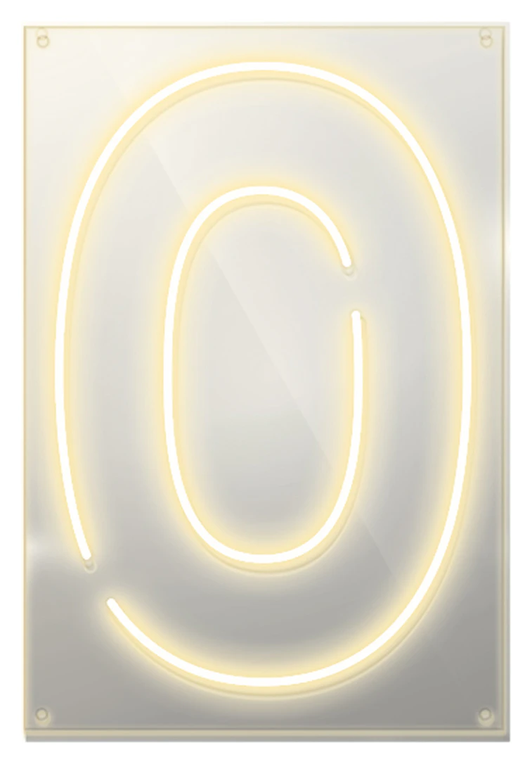 Неоновая надпись “0”