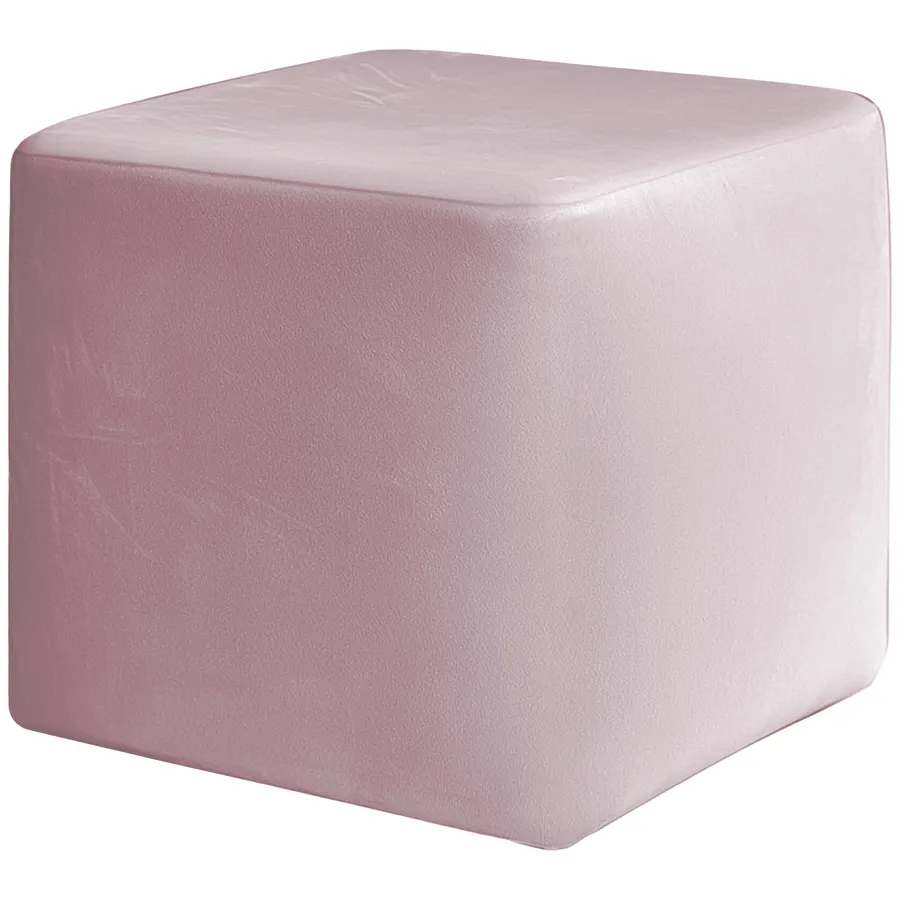 Пуфик "Квадро" | бледно-розовый бархат - Фото миниатюра 2
