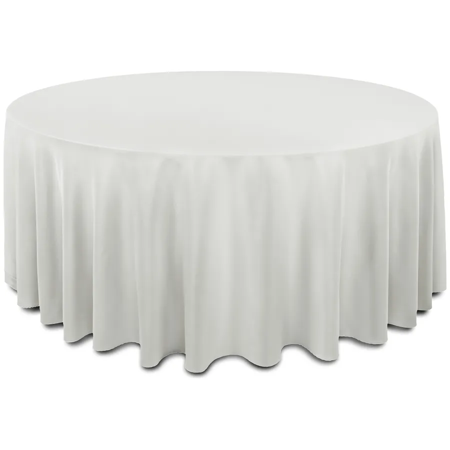 Скатерть "Альфа" светло-серая круглая - Фото миниатюра 1