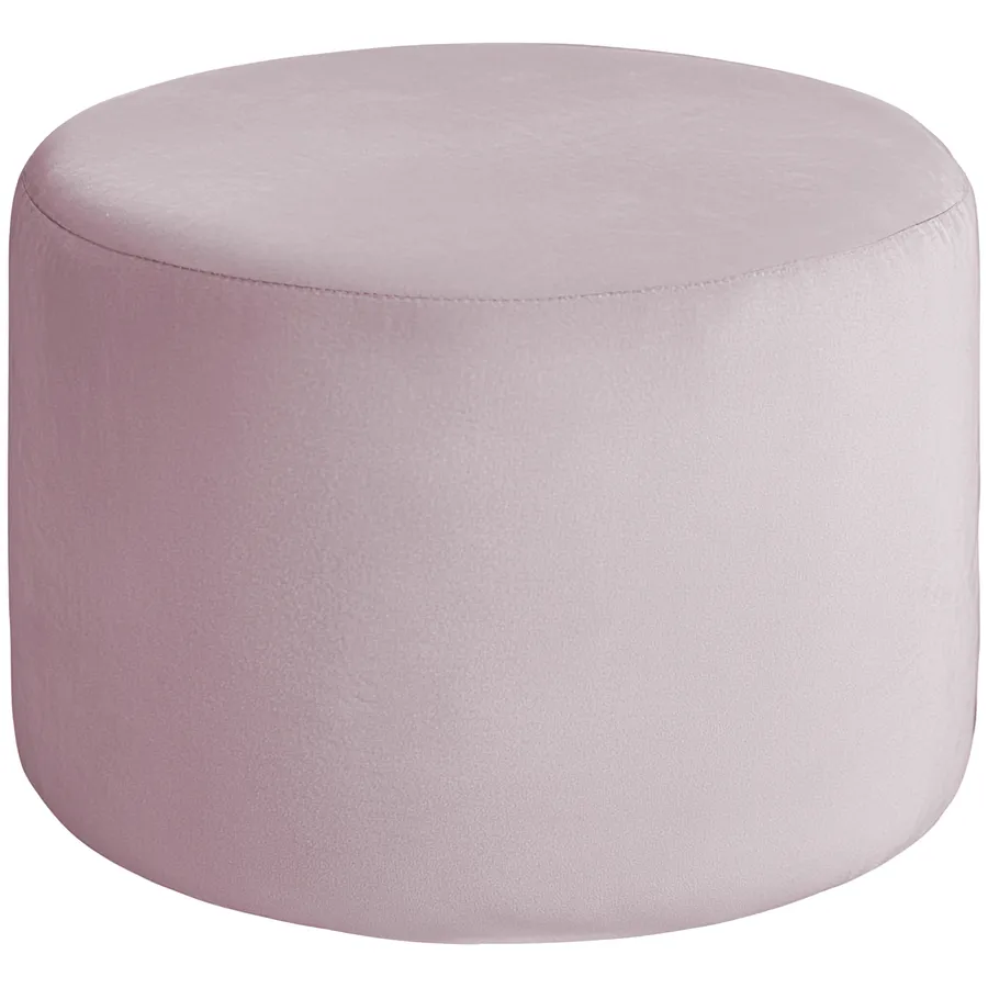 Чехол пуфик "Фуфик" миди бледно-розовый бархат - Фото миниатюра 1
