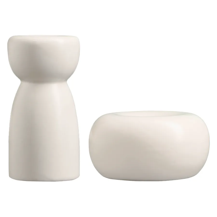 Набор подсвечников "Квирелл" белые - Фото миниатюра 1