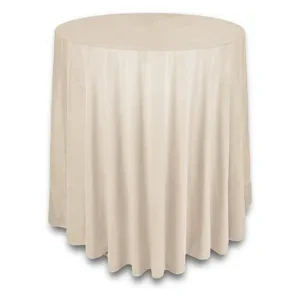 Скатерть бархат "Бета" кокосовый раф для коктейльного стола