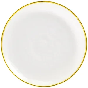 Тарелка "Кристи" прозрачная с золотым кантом средняя - Фото 1