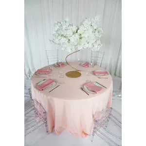 Скатерть "Альфа" розово-персиковая круглая - Фото 2