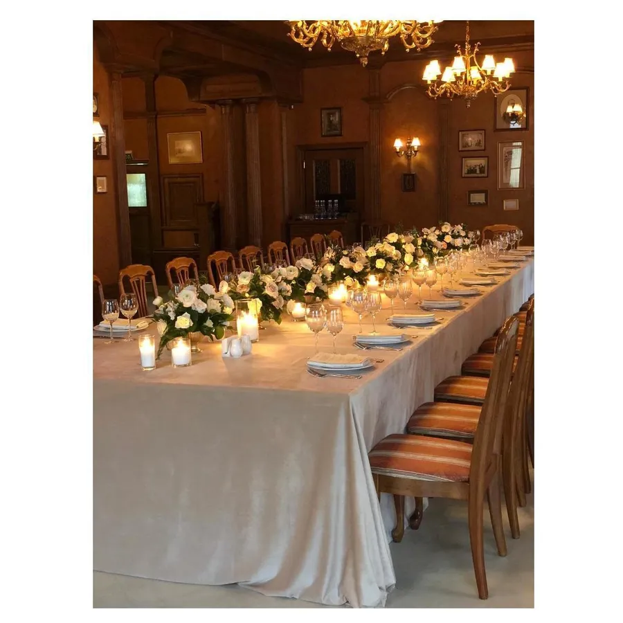 Скатерть бархатная "Бета" латте прямоугольная - Фото миниатюра 2