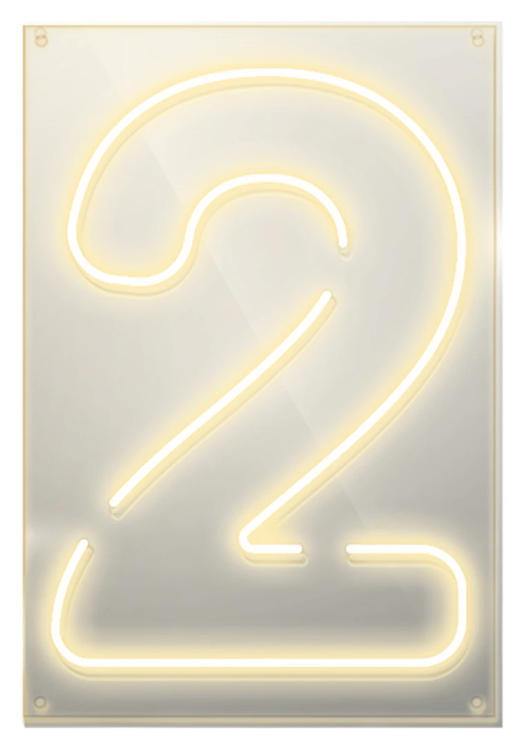 Неоновая надпись “2”
