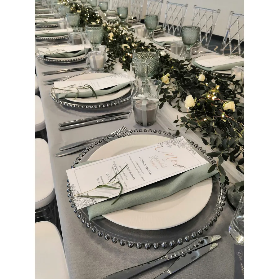 Салфетка "Альфа" приглушенно-мятная - Фото миниатюра 5