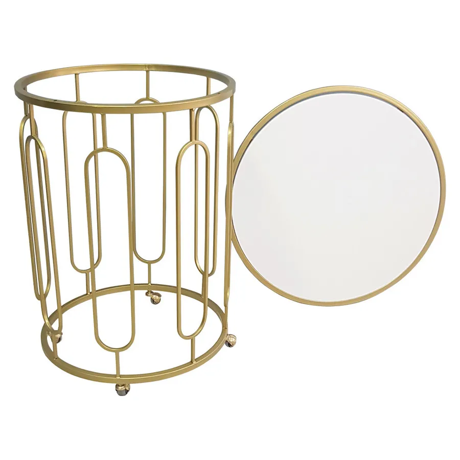 Стол "Бестла" на колесиках золотой - Фото миниатюра 2