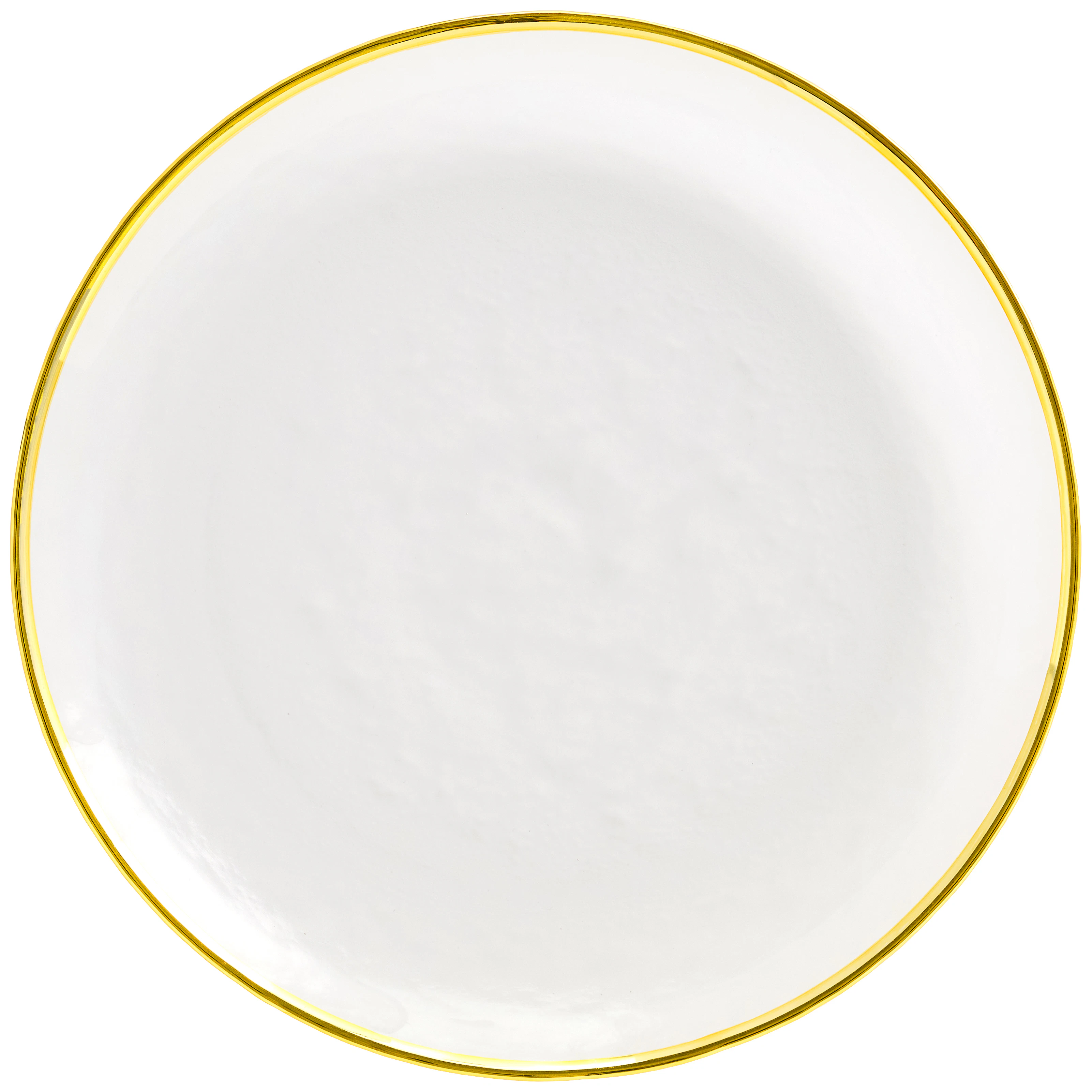 Тарелка "Кристи" прозрачная с золотым кантом средняя