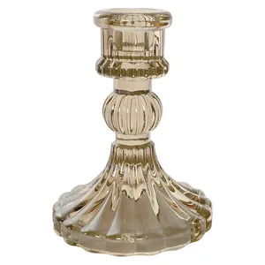 Подсвечник "Полумна" янтарный