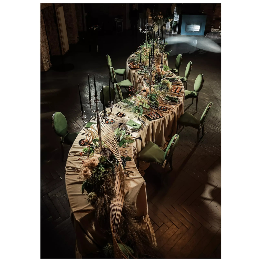 Банкетный стол "Вольф" змейка белый - Фото миниатюра 9