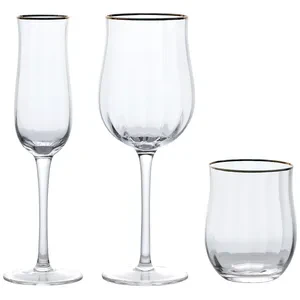 Набор бокалов "Санд" с золотым кантом