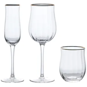 Набор бокалов "Санд" с золотым кантом