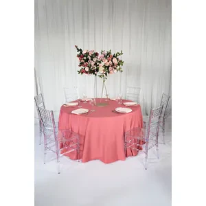 Скатерть "Альфа" розовый щербет круглая - Фото 5