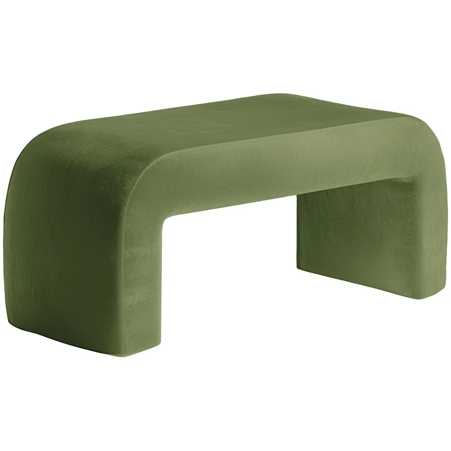 Пуфик "Боу" макс зеленый чай бархат - Фото миниатюра 2