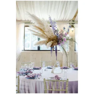 Скатерть бархатная "Бета" пастельно-сиреневая круглая - Фото 4