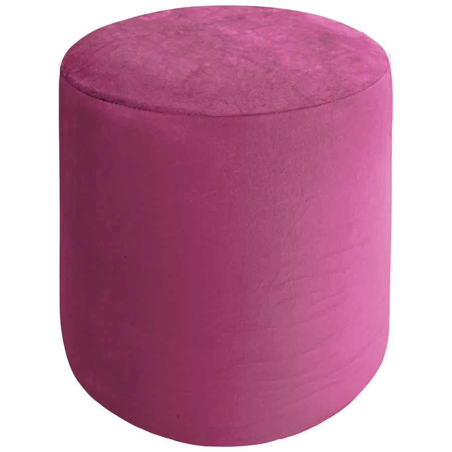Чехол пуфик "Фуфик" мини малиновый бархат - Фото миниатюра 1