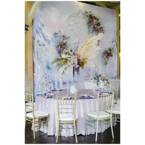 Скатерть бархатная "Бета" пастельно-сиреневая круглая - Фото 3