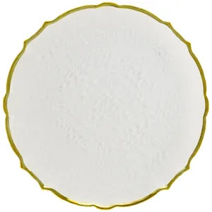 Тарелка "Линдгрен" прозрачная с золотым кантом