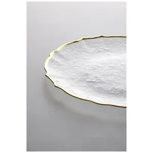 Тарелка "Линдгрен" прозрачная с золотым кантом - Фото 2